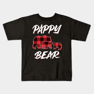 Pappy Bear Red Plaid Christmas Pajama Matching Family Gift Kids T-Shirt